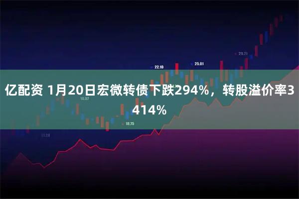 亿配资 1月20日宏微转债下跌294%,转股溢价率3414%